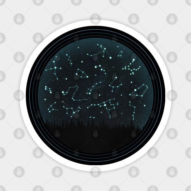 Constellations - Circular Edition Magnet by Lumos19Studio